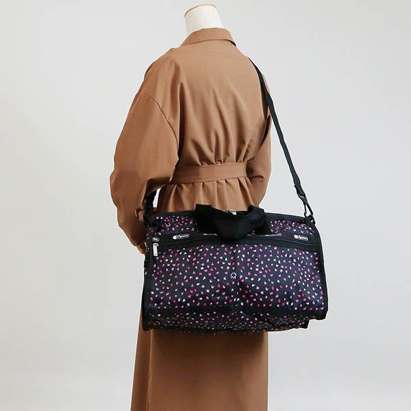 《期間限定P+5%》レスポートサック ボストンバッグ LeSportsac MEDIUM WEEKENDER 小花柄 ブラック×ピンク 7184 F123|brandol|09