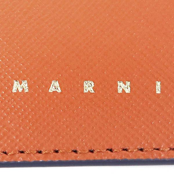 《クーポン》マルニ カードケース MARNI レザー シンプル クレジットカードケース オレンジ PFMOQ04U07 LV520 Z434B_4