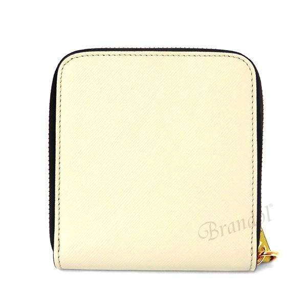 MARNI ホワイトレザー 二つ折り財布 ホワイト サフィアーノレザー 二つ折りウォレット | Marni