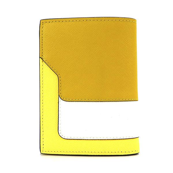 マルニ MARNI 三つ折り財布 トリフォールドウォレット　イエロー　黄色 MARNI マルニ 二つ折り財布 レディース バイフォールド