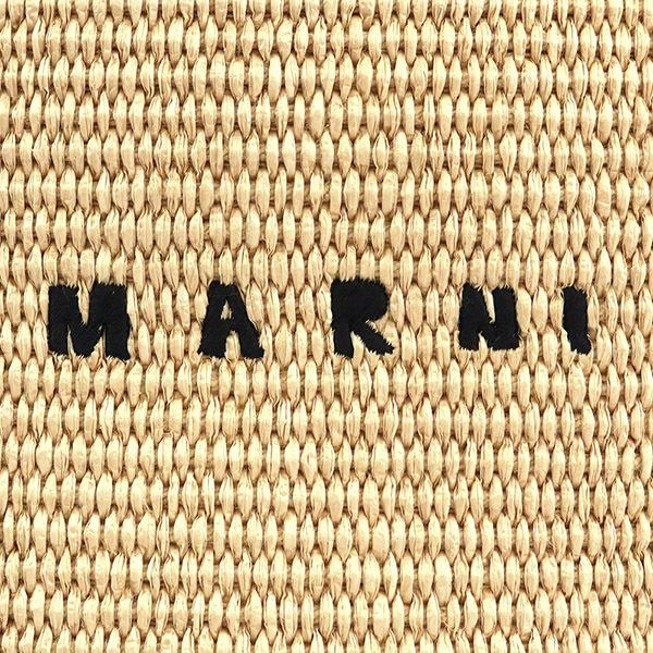 マルニ ハンドバッグ MARNI ロゴ ポーチ かごバッグ ブラック×ナチュラル PHMO0024Q0 P3860 Z1V62｜brandol｜05