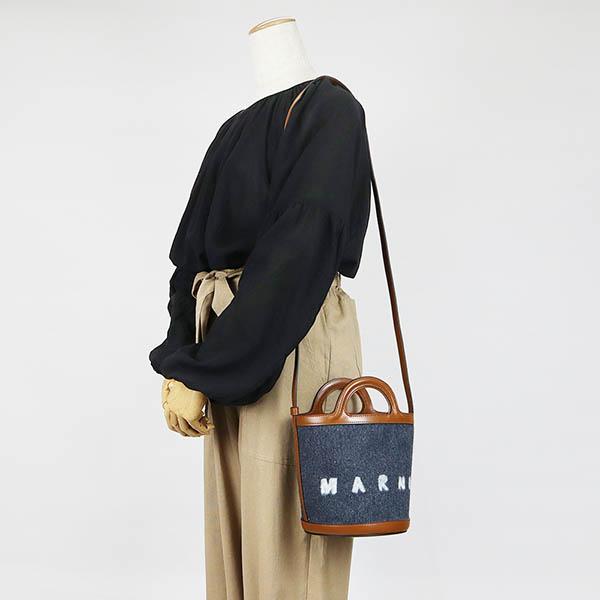 MARNI マルニ ショルダーバッグ ロゴ かごバッグ 2way 円柱 MARNI マルニ ショルダーバッグ ロゴ かごバッグ 2way 円柱
