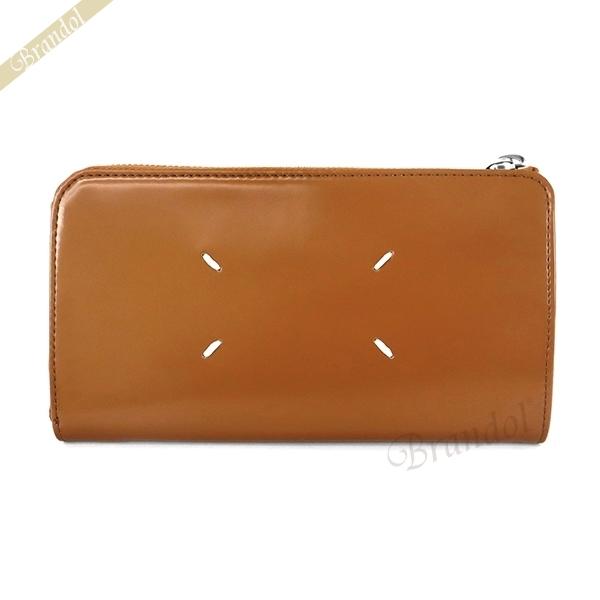 メゾン レザー マルジェラ 長財布 ライトブラウン Maison Margiela メンズ レザー S35ui0431 財布 ライトブラウン P2714