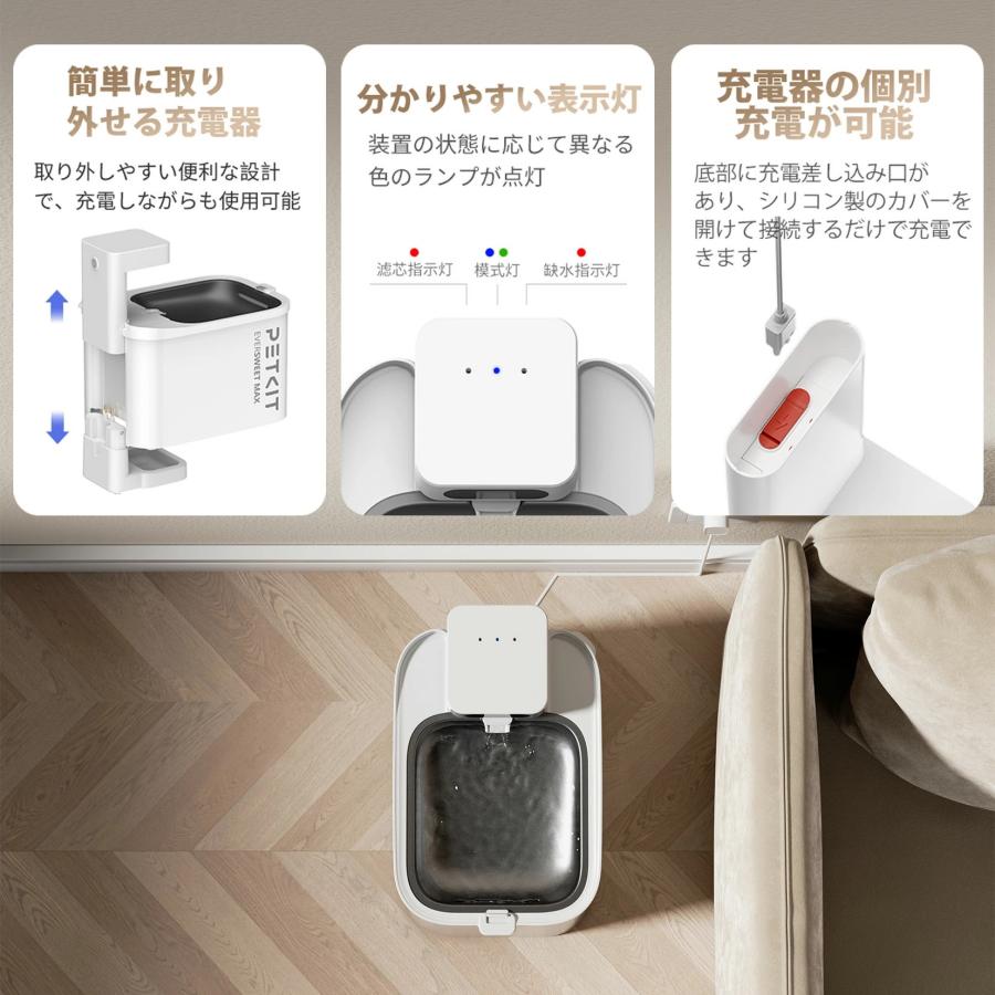 PETKIT ペットキット食洗器対応自動給水機 EVERSWEET MAX2 ホワイト