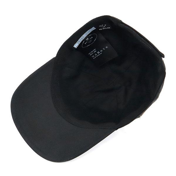 PRADA プラダ 帽子 サイド 三角ロゴ ベースボールキャップ M