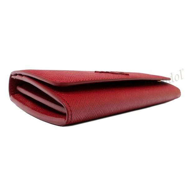 PRADA プラダ 長財布 レディース レザー パスケース付 レッド PRADA プラダ 長財布 レディース レザー パスケース付 レッド