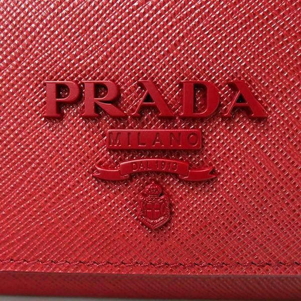 PRADA プラダ 長財布 レディース レザー パスケース付 レッド PRADA プラダ 長財布 レディース レザー パスケース付 レッド