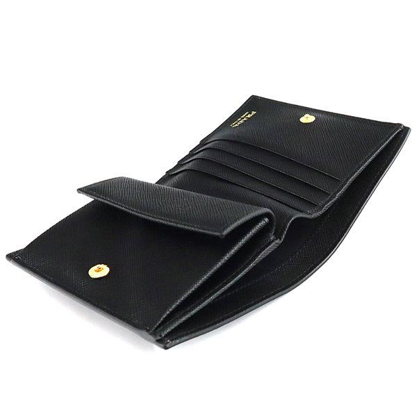 PRADA プラダ 二つ折り財布 レザー ブラック 1MV204 2EBW F0002