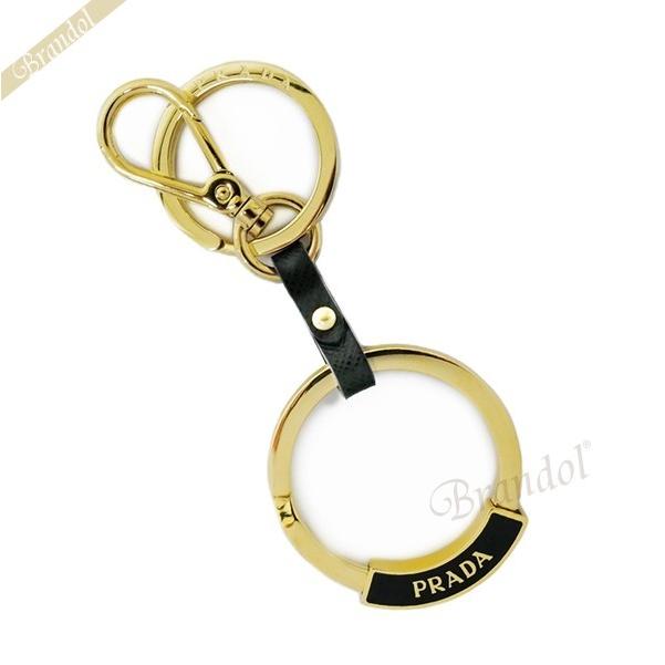 最大1100円クーポン プラダ Prada メンズ レディース キーリング メタル レザー コンビ キーホルダー ブラック ゴールド 1pp103 053 F0002 Pr 1pp103 053 F0002 Brandol 通販 Yahoo ショッピング