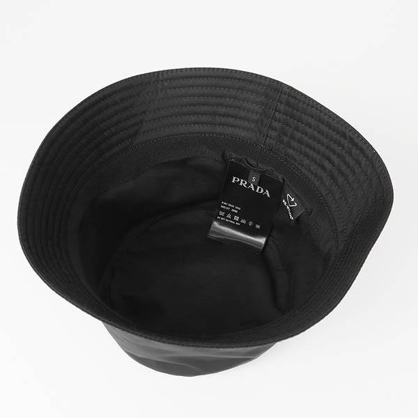 PRADA プラダ バケットハット 三角ロゴ ブラック メンズ
