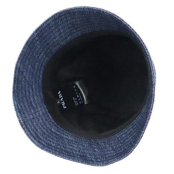PRADA 《P6倍_29日23:59迄》プラダ 帽子 デニム 三角ロゴ PRADA 《P6倍_29日23:59迄》プラダ 帽子 デニム 三角ロゴ