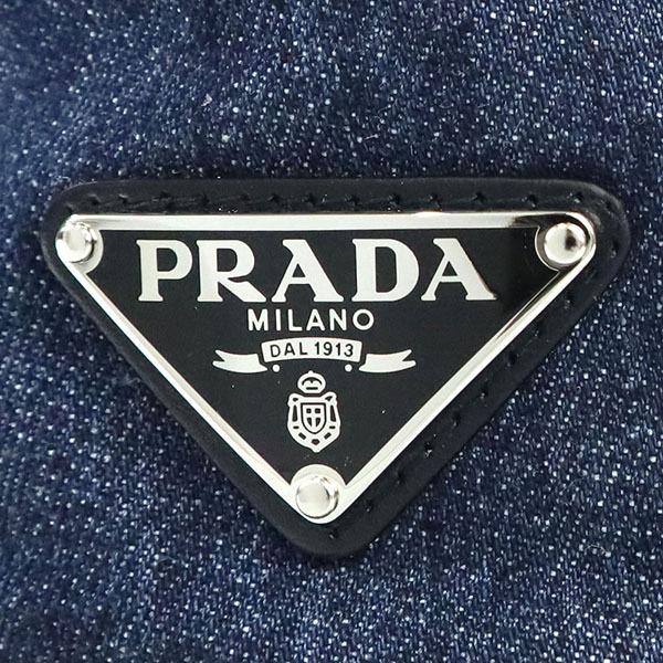 PRADA プラダ 帽子 デニム 三角ロゴ バケットハット Mサイズ PRADA プラダ 帽子 デニム 三角ロゴ バケットハット Mサイズ