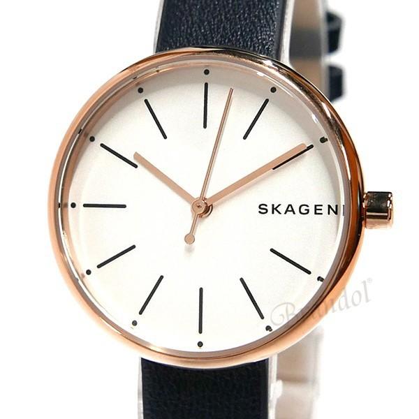 スカーゲン 腕時計 SKAGEN レディース Signatur シグネチャー 30mm ホワイト×ネイビー SKW2592｜brandol｜03