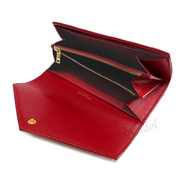 YSL レッド 長財布 キルティング 【公式通販】