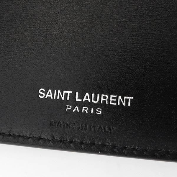 SAINT LAURENT サンローラン 二つ折り財布 財布 パリ YSL レザー SAINT LAURENT サンローラン 二つ折り財布 財布 パリ YSL レザー