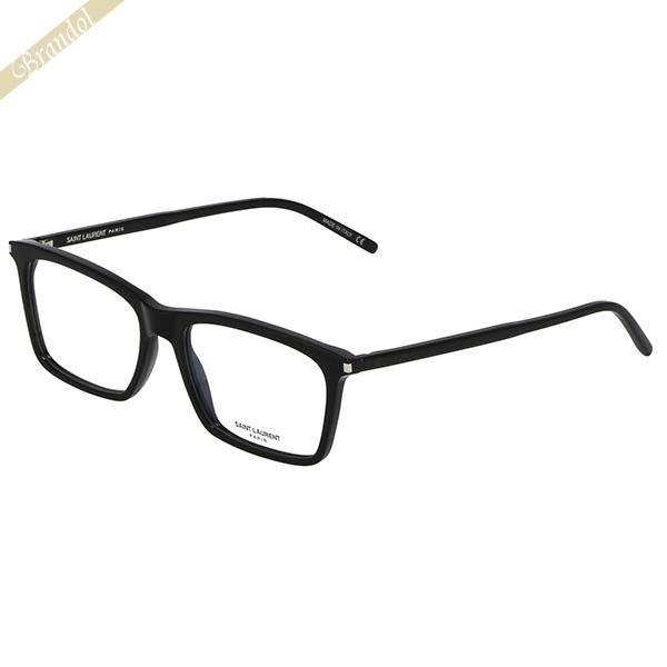 《クーポン配布》サンローラン メガネフレーム SAINT LAURENT メンズ レディース スクエア セルフレーム ブラック SL296 001 | SAINT LAURENT