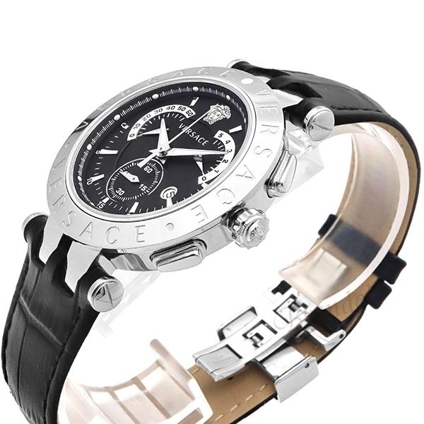 ヴェルサーチ　VE1D　クロノグラフ　ブラック　クォーツ　メンズ　シルバー ヴェルサーチ VE1D クロノグラフ ブラック クォーツ メンズ シルバー