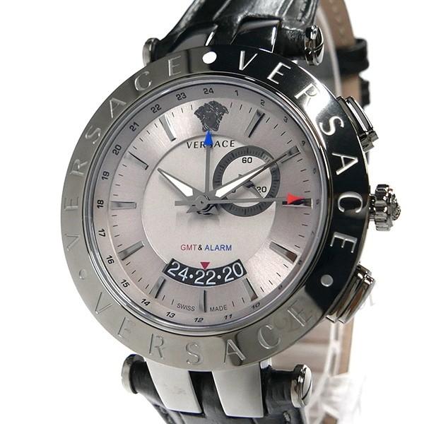 希少】VERSACE ヴェルサーチ 腕時計 GMT Vレース アラーム- 希少】VERSACE ヴェルサーチ 腕時計 GMT Vレース アラーム-