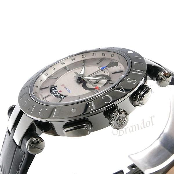 希少】VERSACE ヴェルサーチ 腕時計 GMT Vレース アラーム- 希少】VERSACE ヴェルサーチ 腕時計 GMT Vレース アラーム-