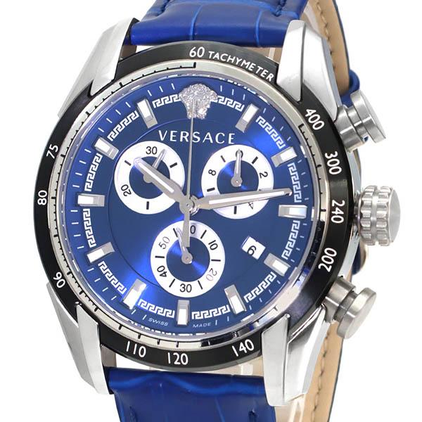 《期間限定P10倍》ヴェルサーチ 腕時計 VERSACE メンズ V-RAY 44mm ブルー VE2I00721