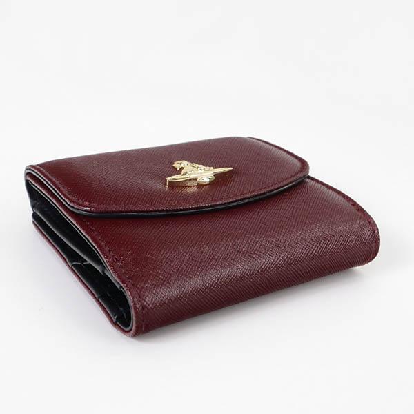未使用品 Vivienne Westwood 折り財布 レザー ボルドー オーブ Vivienne Westwood ヴィヴィアンウエストウッド 二つ折り財布