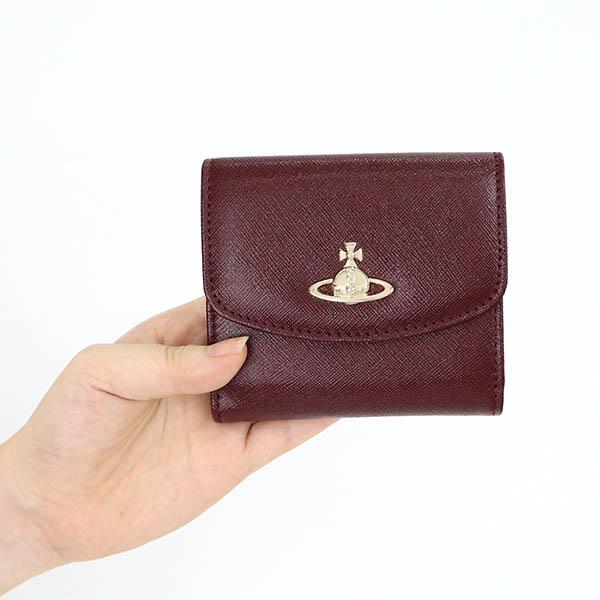 未使用品 Vivienne Westwood 折り財布 レザー ボルドー オーブ Vivienne Westwood ヴィヴィアンウエストウッド 二つ折り財布