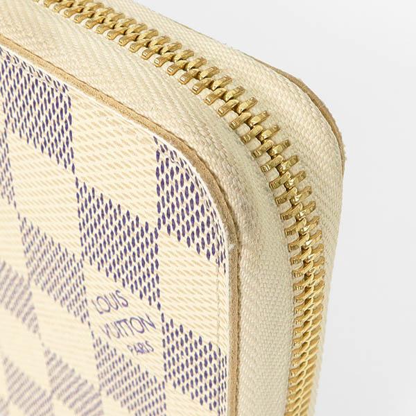 【LOUISVITTON】　ジッピーウォレット　ダミエアズール　ホワイト　人気 ルイヴィトン LOUIS VUITTON ジッピーウォレット ダミエアズール