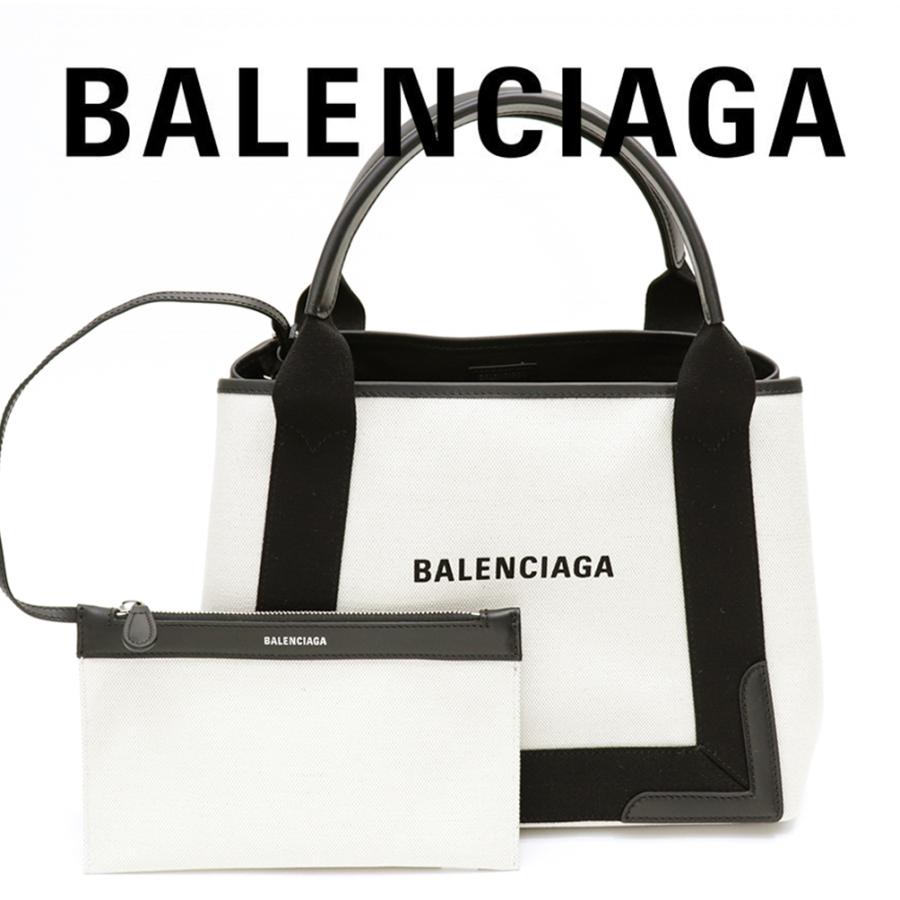 バレンシアガ バッグ BALENCIAGA トートバッグ ハンドバッグ レディース メンズ 軽量 A4 キャンバス ポーチ付き ネイビーカバ