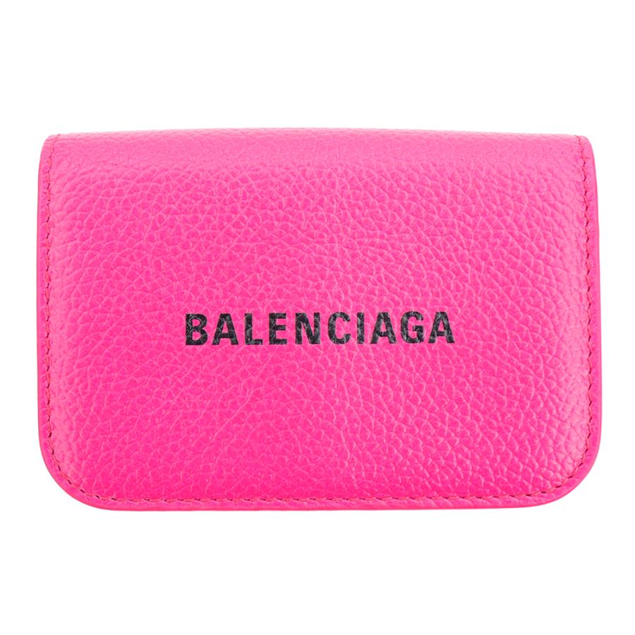 バレンシアガ 財布 三つ折り BALENCIAGA 593813 1IZI3 5660 アシッドフクシア ピンク ミニ財布 コンパクトウォレット レザー ロゴ 本革｜brandparks｜09