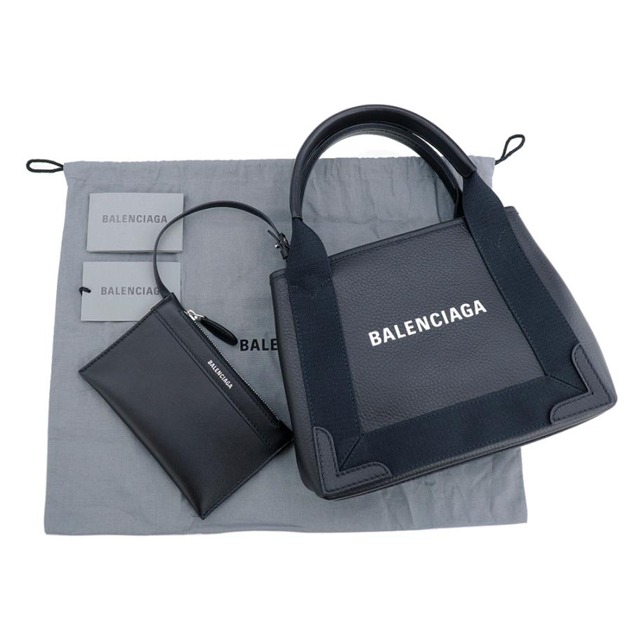 バレンシガ バッグ BALENCIAGA NAVY CABAS XS ブラック 390346 D6WXN 