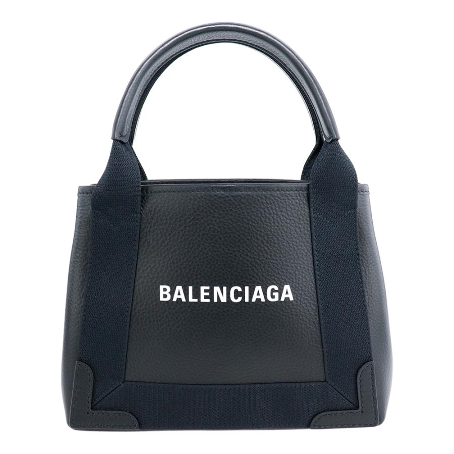 バレンシガ バッグ BALENCIAGA NAVY CABAS XS ブラック 390346 D6WXN