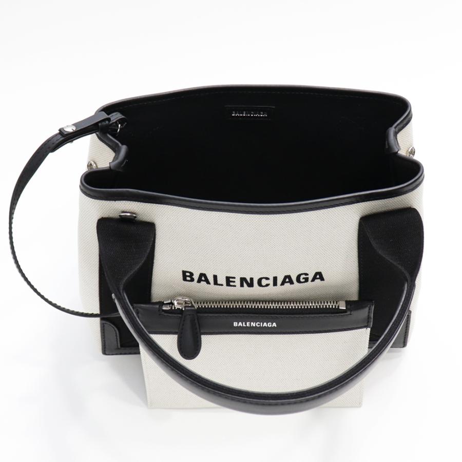 バレンシアガ バッグ ショルダーバッグ BALENCIAGA トートバッグ ネイビーカバ XS キャンバス ナチュラル ブラック ロゴ ポーチ付き 鞄 390346｜brandparks｜03