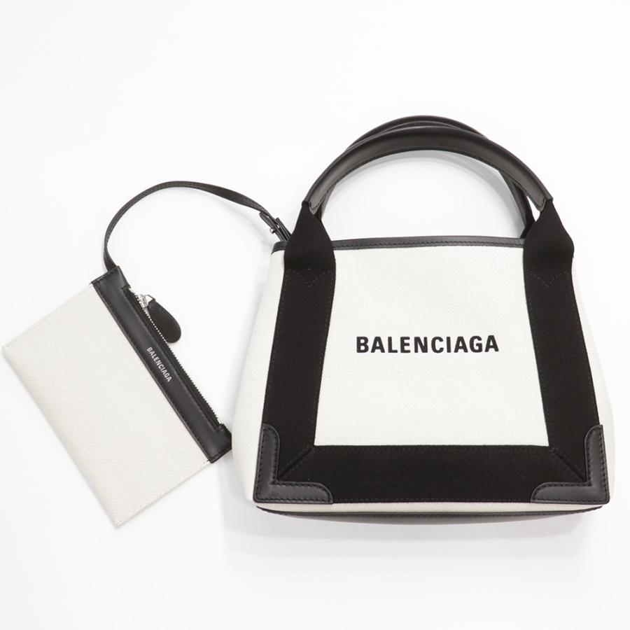 バレンシアガ バッグ ショルダーバッグ BALENCIAGA トートバッグ ネイビーカバ XS キャンバス ナチュラル ブラック ロゴ ポーチ付き 鞄 390346｜brandparks｜07