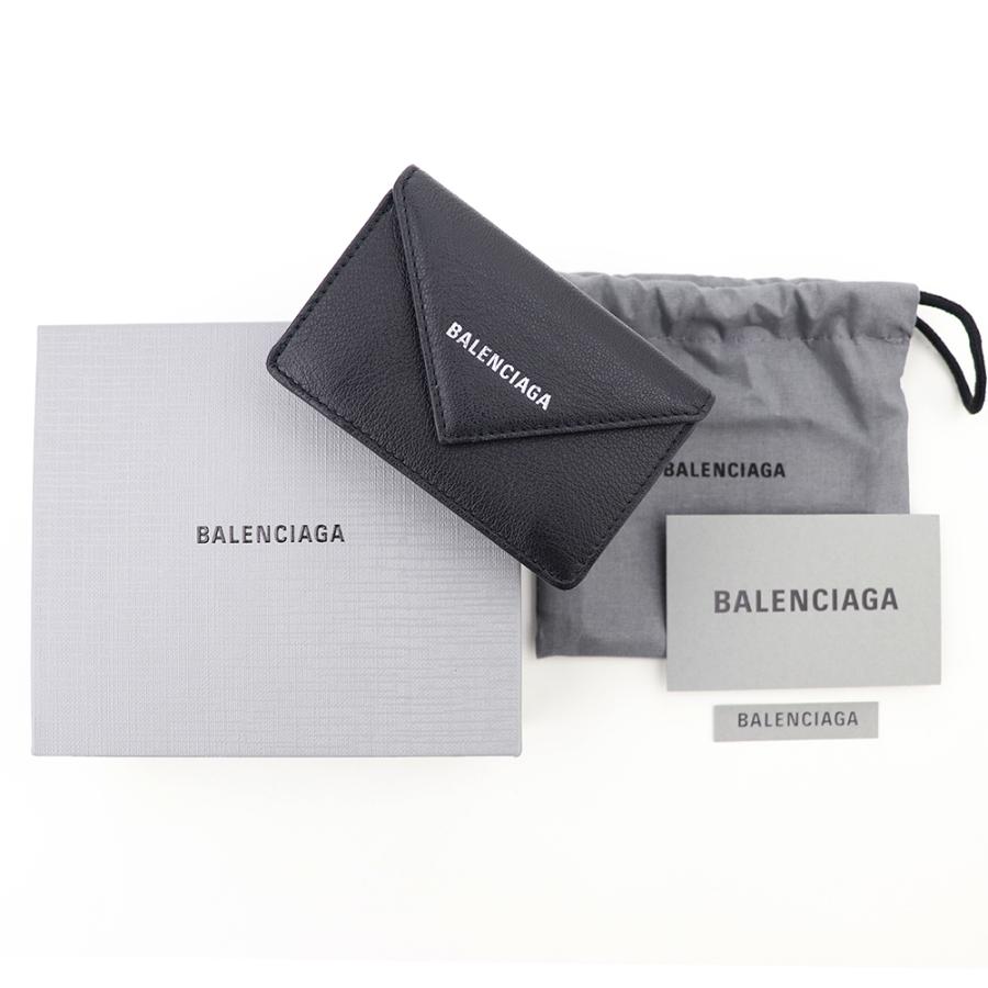 バレンシアガ 財布 三つ折り BALENCIAGA ミニ財布  ブラック コンパクト スマートウォレット キャッシュレス レザー ペーパーウォレット 黒 391446｜brandparks｜11