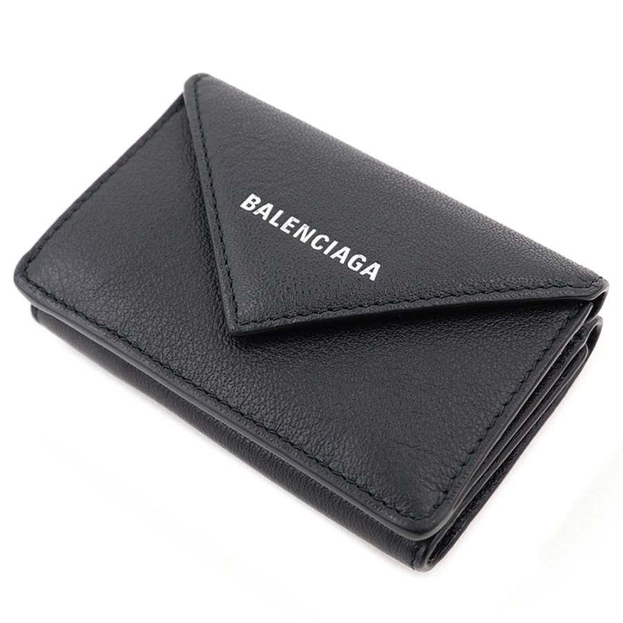 バレンシアガ 財布 三つ折り BALENCIAGA ミニ財布  ブラック コンパクト スマートウォレット キャッシュレス レザー ペーパーウォレット 黒 391446｜brandparks｜03