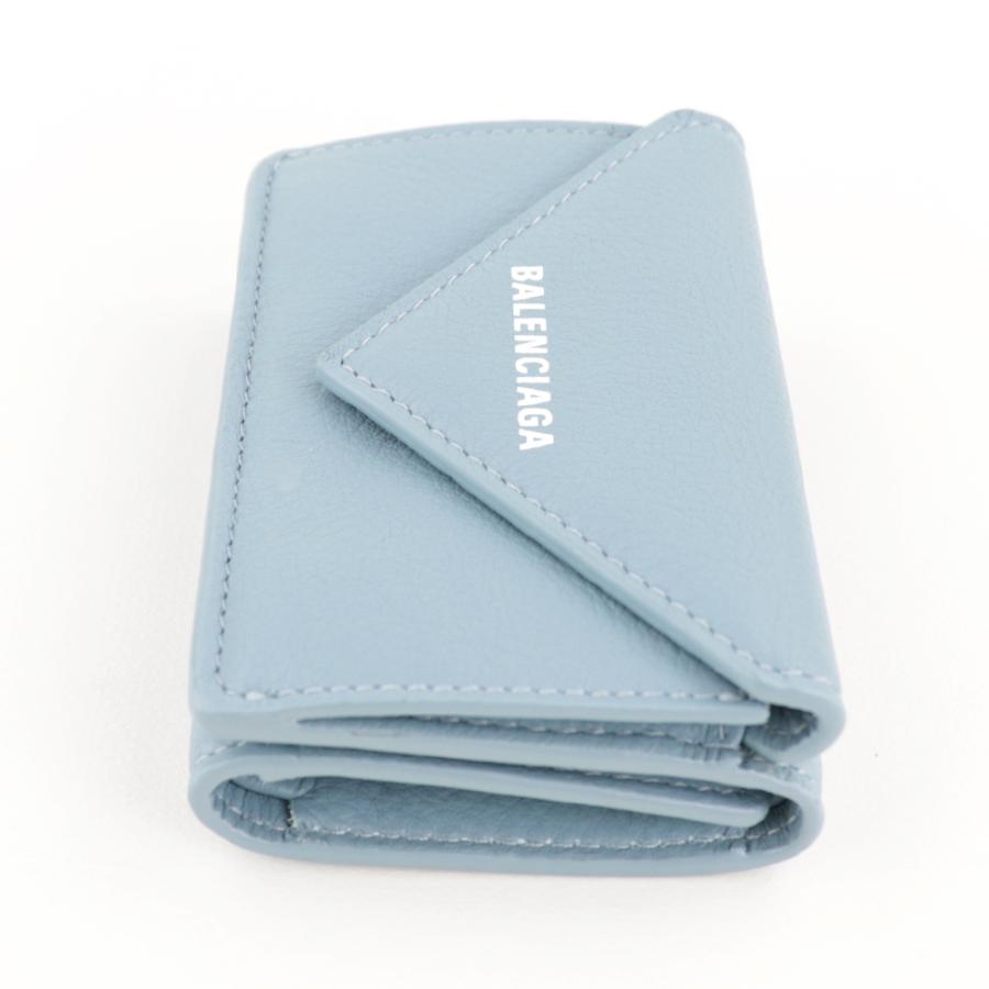 BALENCIAGA バレンシアガ 財布 三つ折り ミニ財布 ブルーグレー BALENCIAGA バレンシアガ 財布 三つ折り ミニ財布 ブルーグレー
