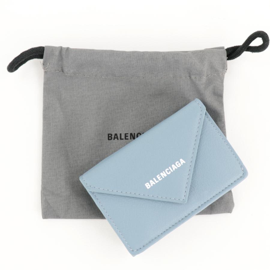BALENCIAGA バレンシアガ 財布 三つ折り ミニ財布 ブルーグレー BALENCIAGA バレンシアガ 財布 三つ折り ミニ財布 ブルーグレー