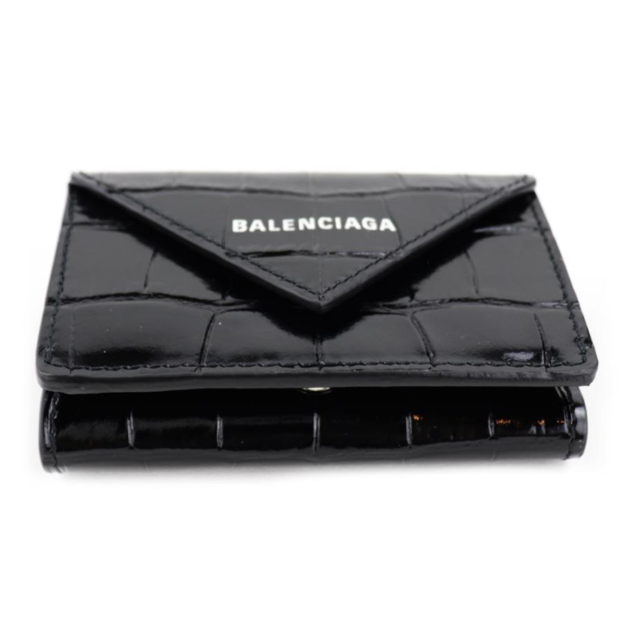 BALENCIAGA バレンシアガ 財布 三つ折り ミニ財布 ブラック BALENCIAGA バレンシアガ 財布 三つ折り ミニ財布 ブラック