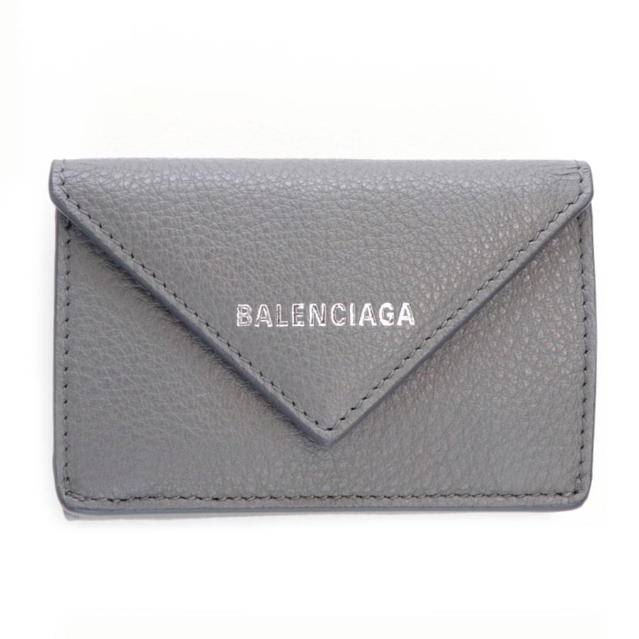 BALENCIAGA バレンシアガ 財布 三つ折り ミニ財布 グレー 灰色 BALENCIAGA バレンシアガ 財布 三つ折り ミニ財布 グレー 灰色