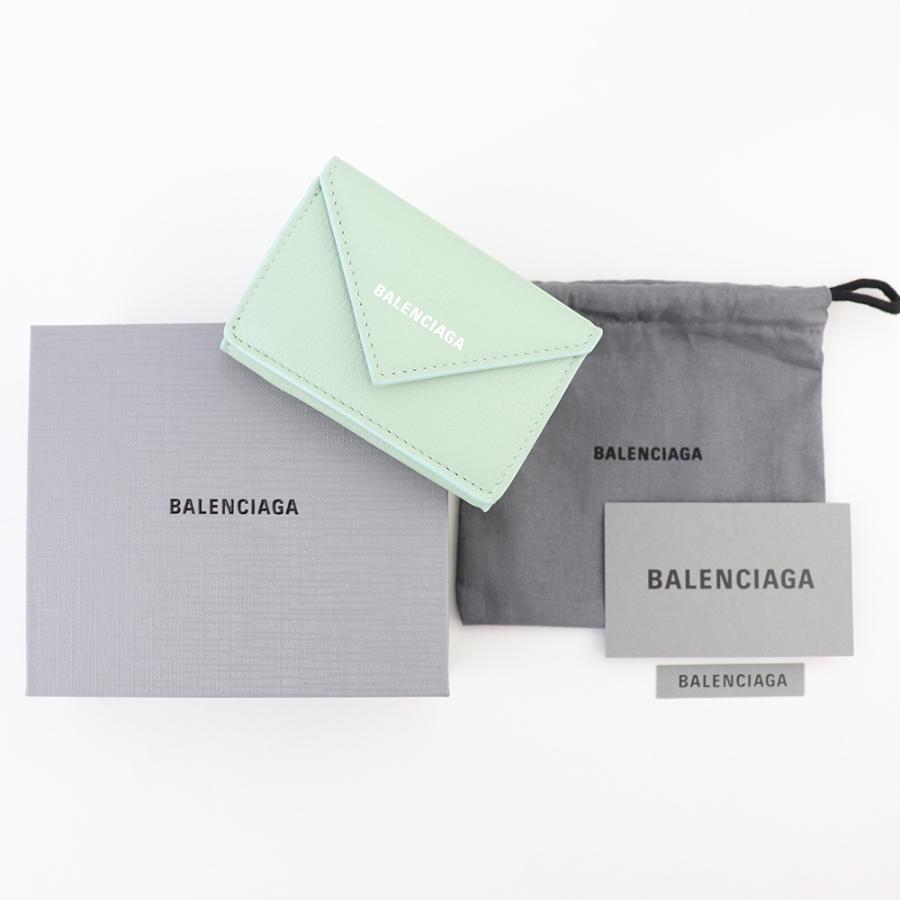 BALENCIAGA（バレンシアガ） 財布 三つ折り ミニ財布 ライトグリーン