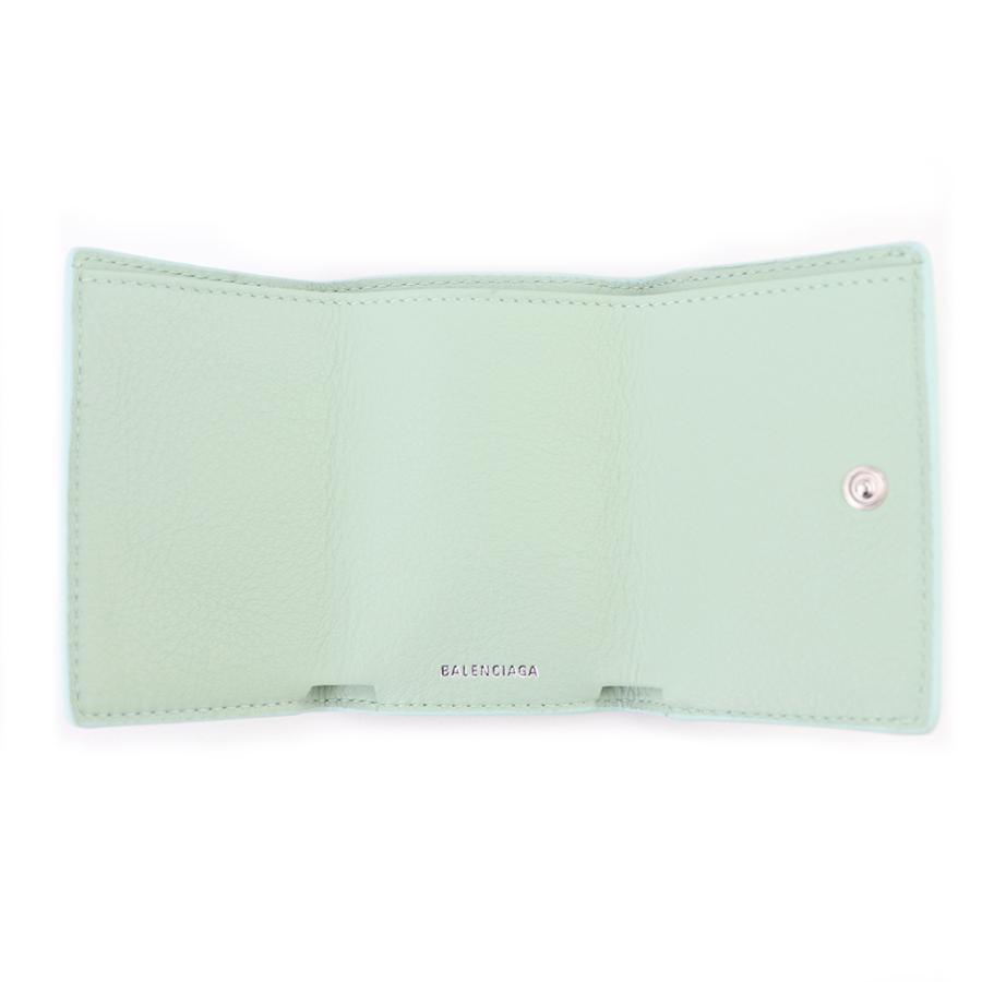BALENCIAGA（バレンシアガ） 財布 三つ折り ミニ財布 ライトグリーン