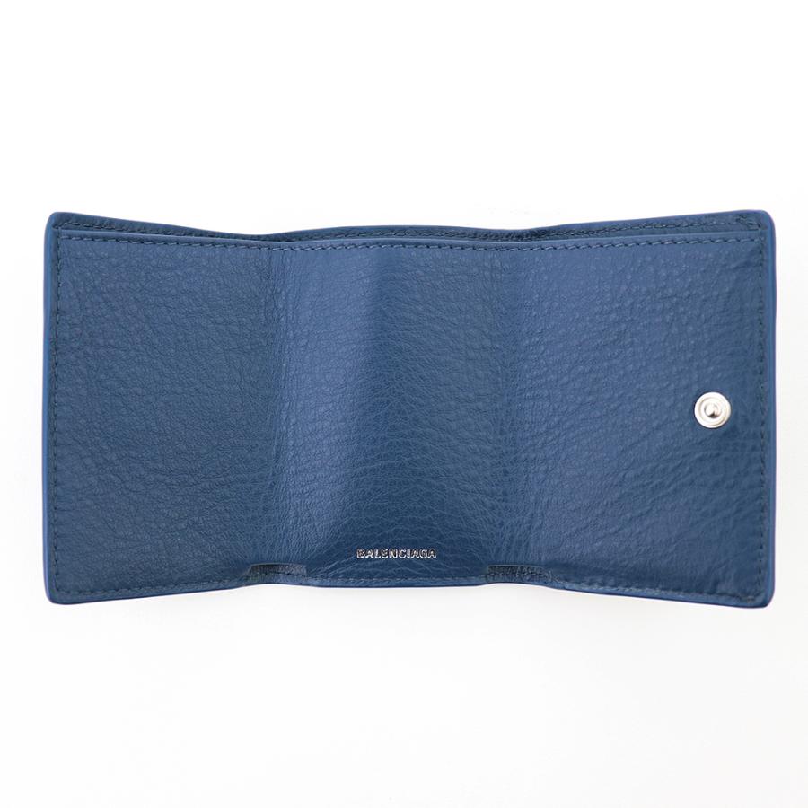 BALENCIAGA バレンシアガ 財布 三つ折り ミニ財布 ペトロブルー BALENCIAGA バレンシアガ 財布 三つ折り ミニ財布 ペトロブルー