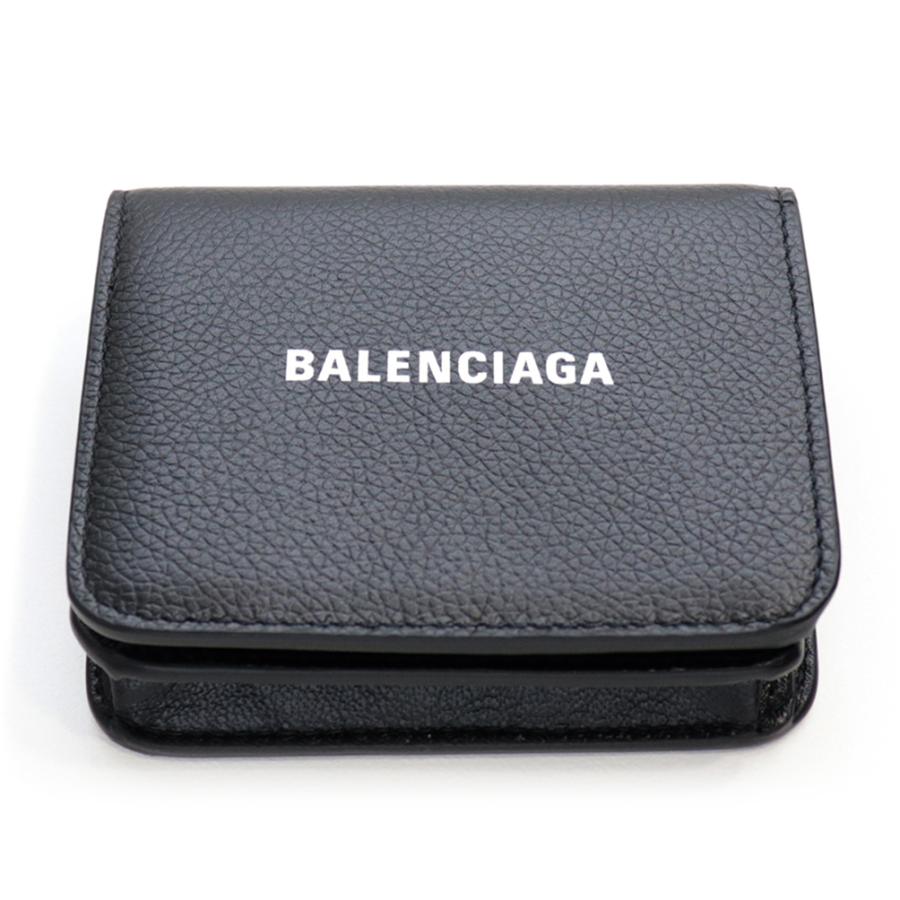 バレンシアガ 財布 二つ折り BALENCIAGA コンパクト ミニ財布 ブラック