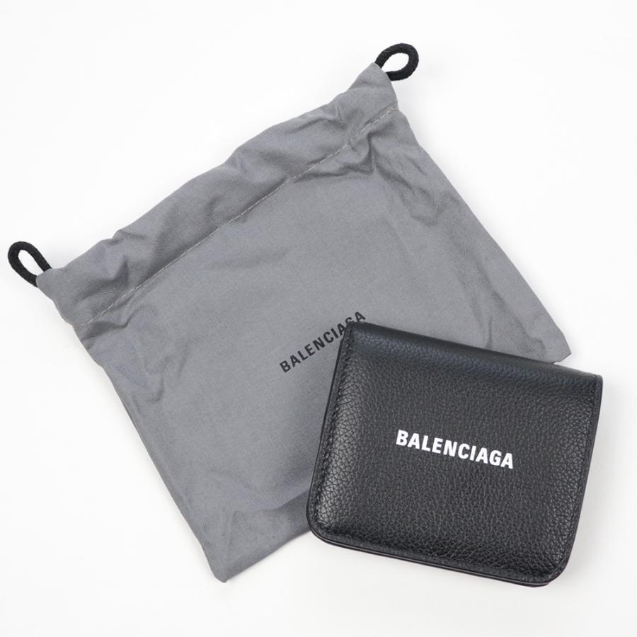 バレンシアガ 財布 二つ折り BALENCIAGA コンパクト ミニ財布 ブラック  小銭入れ付き カードケース パスケース レザー 594216｜brandparks｜07