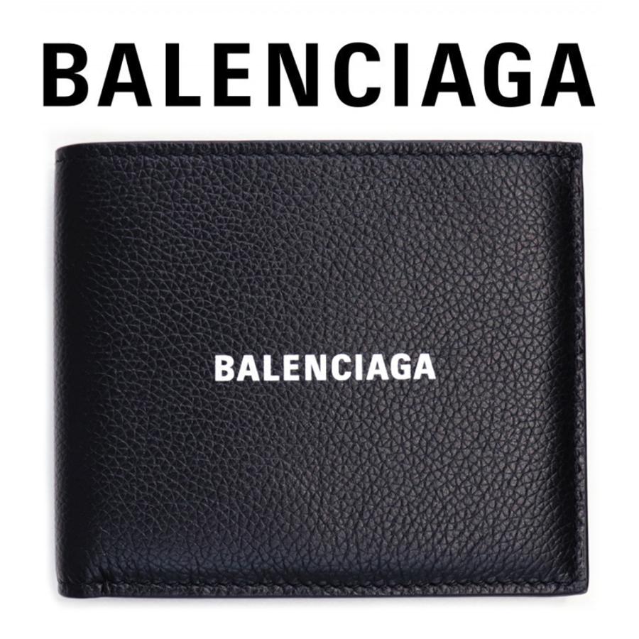 バレンシアガ 財布 二つ折り BALENCIAGA コンパクト ミニ財布 ブラック