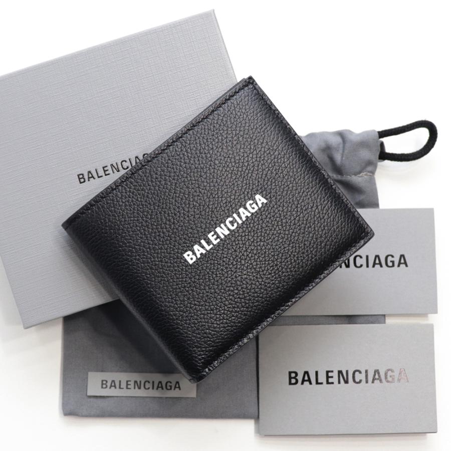 バレンシアガ 財布 二つ折り BALENCIAGA コンパクト ミニ財布 ブラック