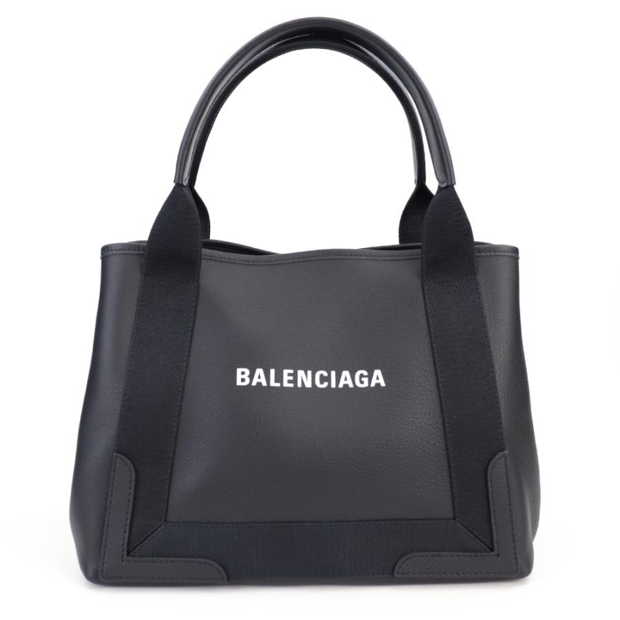 バレンシアガ バッグ トートバッグ ハンドバッグ BALENCIAGA ネイビーカバ S ブラック 黒色 ホワイトロゴ レザー 本革 ポーチ付き 鞄  339933 :balenciaga-0059-bk:ブランドパークス Yahoo!店 - 通販 - Yahoo!ショッピング