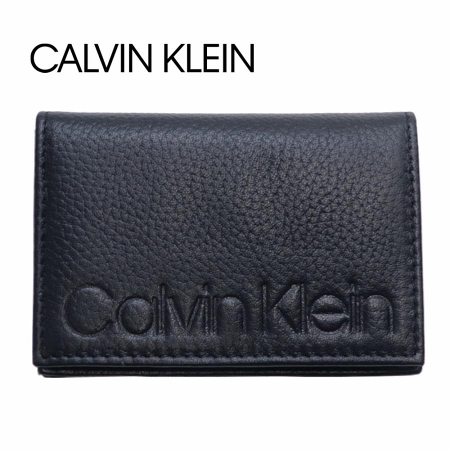 カルバンクライン カードケース ロゴ型押し 二つ折り Calvin Klein CK