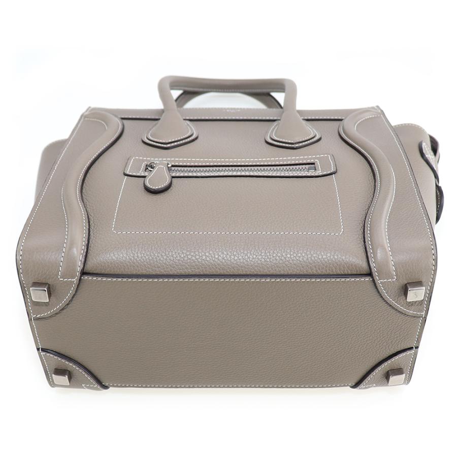 セリーヌ バッグ CELINE ラゲージ マイクロ MICRO LUGGAGE SOURIS スリ グレージュ ハンドバッグ トートバッグ レザー 本革 18979 3DRU 09SO｜brandparks｜08