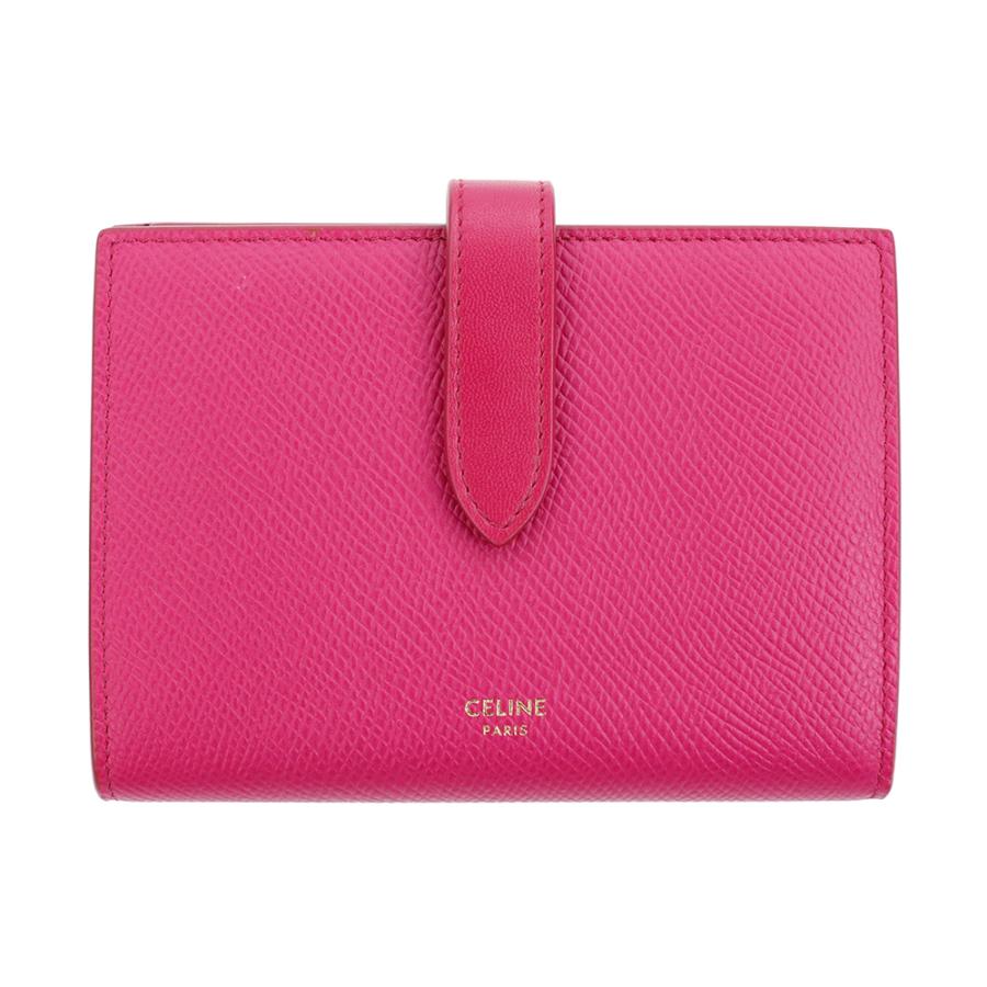 セリーヌ 財布 二つ折り CELINE ベルトフラップ ミディアム ストラップ ウォレット ESSENTIALS 10B64 3BFP 24PI PINK ピンク レザー 本革｜brandparks｜09